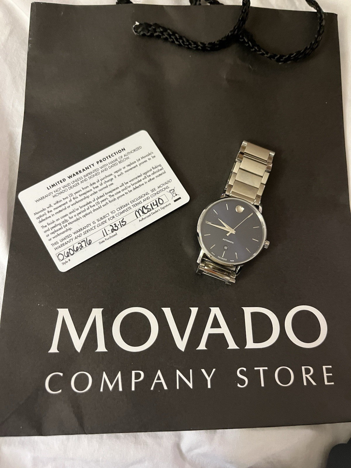 movado museum classic mens watch 0606276