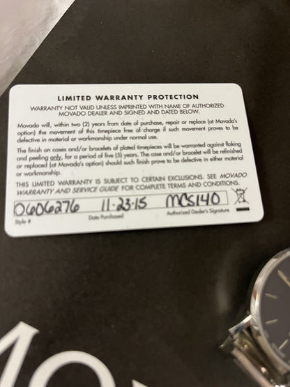 movado museum classic mens watch 0606276