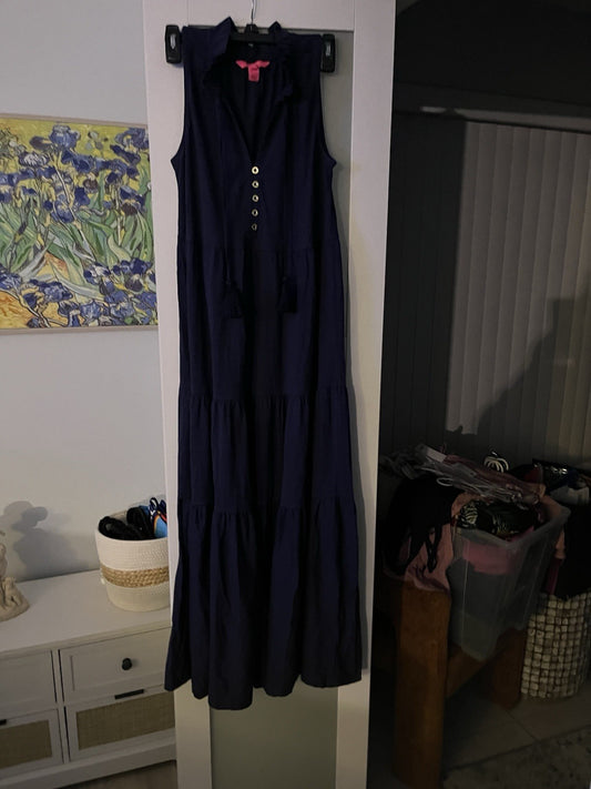 Lily Pulitzer Women's Malone Maxi True Navy Maxi Dress Size XS NWOT