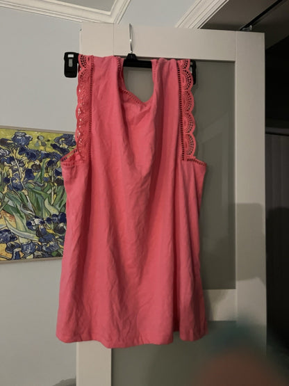 Lilly Pulitzer Agee Pink Tank Sz Xl