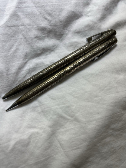 vintage sheaffer pen and pencil set 
